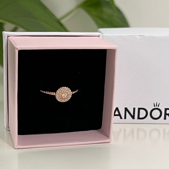 NWT Pandora Rose Gold Elegant Sparkle Ring, Size 4.5 - Picture 7 of 12